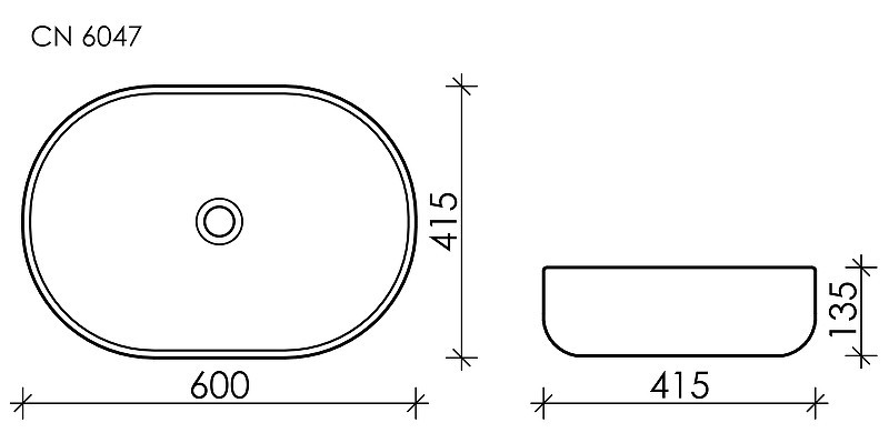 Раковина-чаша Ceramicanova Element 60 CN6047MH антрацит матовый