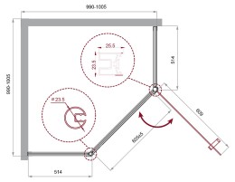 Душевой уголок BelBagno Uno 100х100 UNO-195-P-1-100-C-NERO