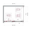 Душевой уголок BelBagno Soft Close-2 100x80 SOFT_CLOSE-2-AH-1-100/80-C-GM