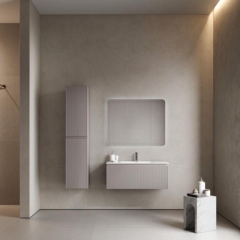Тумба под раковину Sancos Snob R 1.0 100 SNR1.0100SM подвесная цвет Doha Soft
