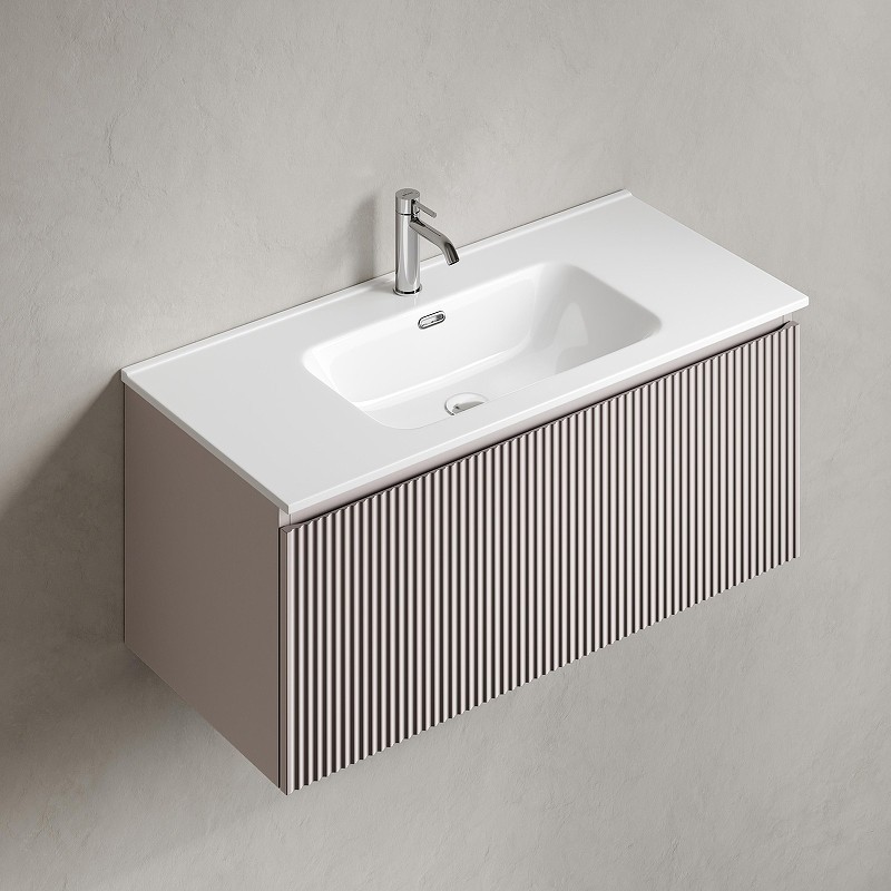 Тумба под раковину Sancos Snob R 1.0 100 SNR1.0100SM подвесная цвет Doha Soft