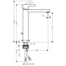 Смеситель для раковины Hansgrohe Metris S 31022000 Хром