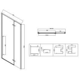 Душевая дверь Vincea Slim-N 90 VDPH-5SN900CLB