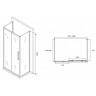 Душевой уголок Abber Schwarzer Diamant 160x80 AG30160MH-S80M-S80M профиль Хром стекло матовое