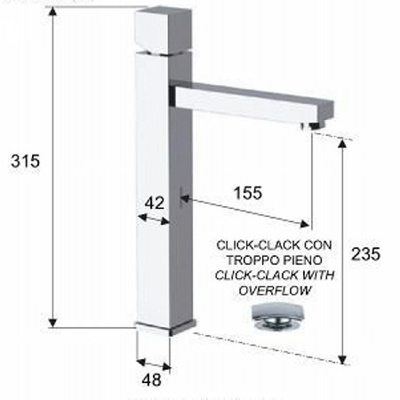 Смеситель для раковины Remer SQ3 S10L