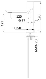 Смеситель для раковины Remer Edge EG710CFP цвет Черный брашированный хром