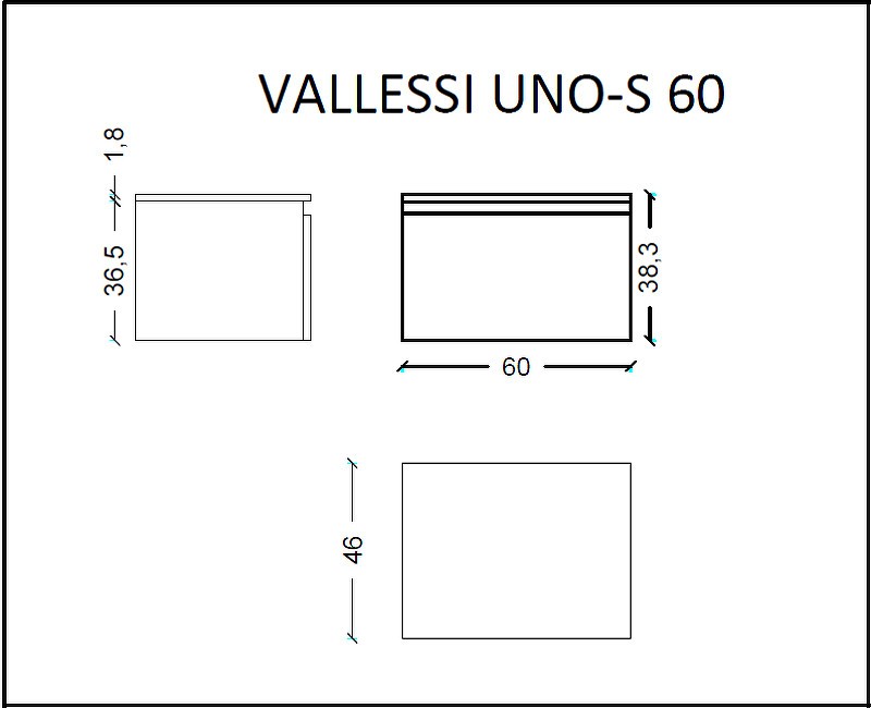 Тумба Boheme Armadi Art Vallessi UNO-S 60 897-060-L подвесная