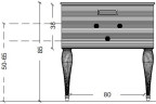 Тумба под раковину Boheme Armadi Art Vallessi Avangarde Linea 80 842-080-BG подвесная
