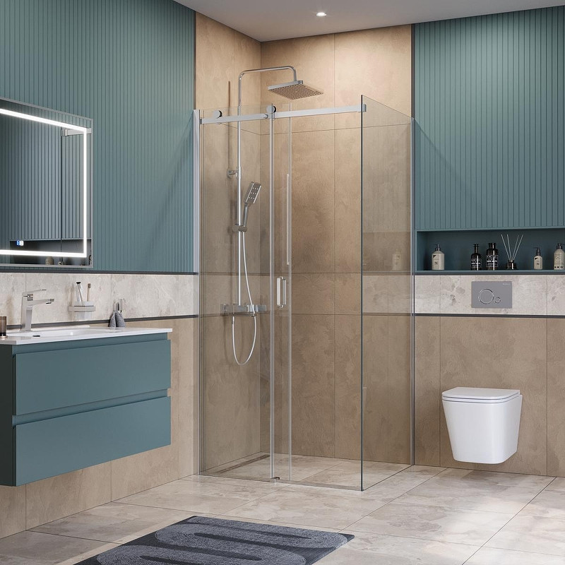 Душевой уголок BelBagno Soft Close-2 100x90 SOFT_CLOSE-2-AH-1-100/90-C-Cr