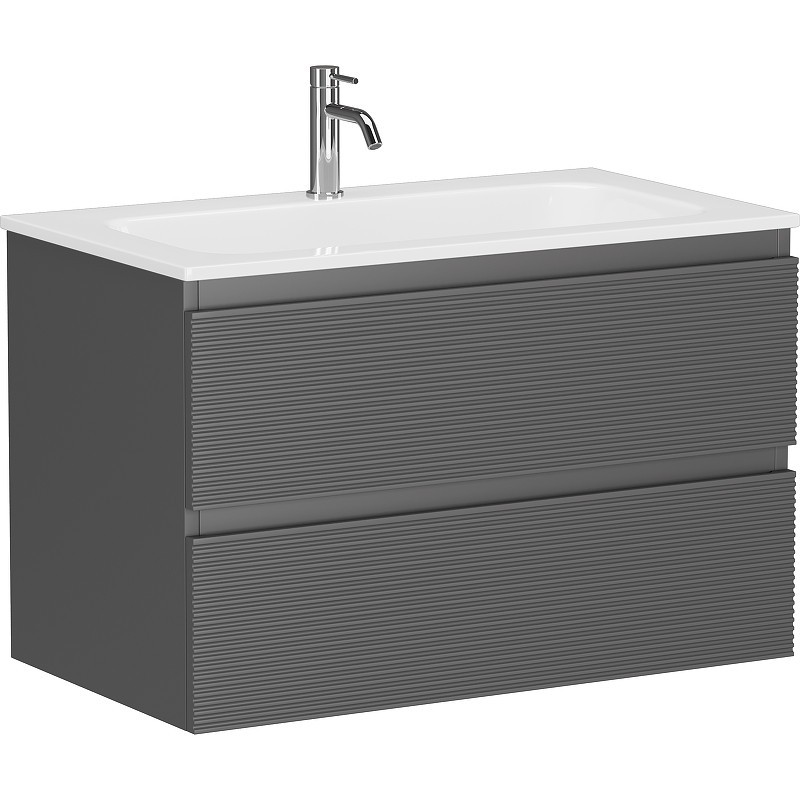 Тумба под раковину Sancos Folk 80 FL80GS подвесная Grey soft
