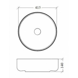 Раковина-чаша Boheme NeoArt LV204 Corian 41.5 819-DL