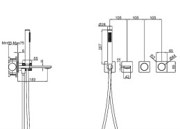 Смеситель для ванны Vincea Альто (Alto) VBTW-6AL1GM