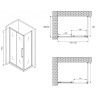 Душевой уголок Abber Schwarzer Diamant 150x60 AG30150H-S60 профиль Хром стекло прозрачное
