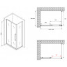 Душевой уголок Abber Schwarzer Diamant 150x90 AG30150BMH-S90BM профиль Черный стекло матовое