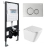 Комплект унитаза с инсталляцией Abber Rechteck AC1219TC-AC0105-AC0121 цвет Белый с сиденьем Микролифт