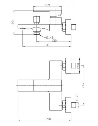 Смеситель для ванны BelBagno Romano ROM-VAS-CRM Хром