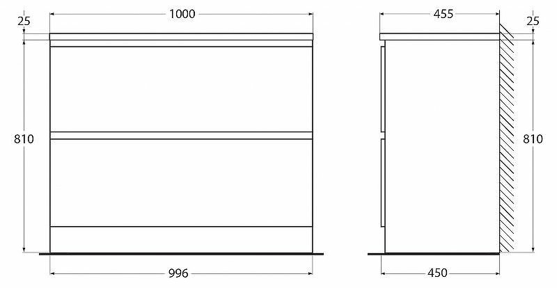 Тумба под раковину BelBagno Albano 100 ALBANO-1000-2C-PIA-RR