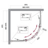 Душевой уголок BelBagno Uno 90х90 UNO-195-R-2-90-CH-CR