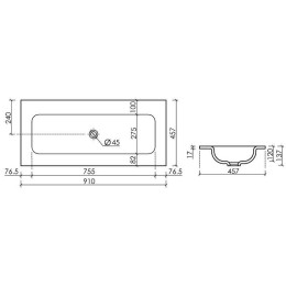 Раковина Ceramicanova Grace 90 CN7019wx Белая