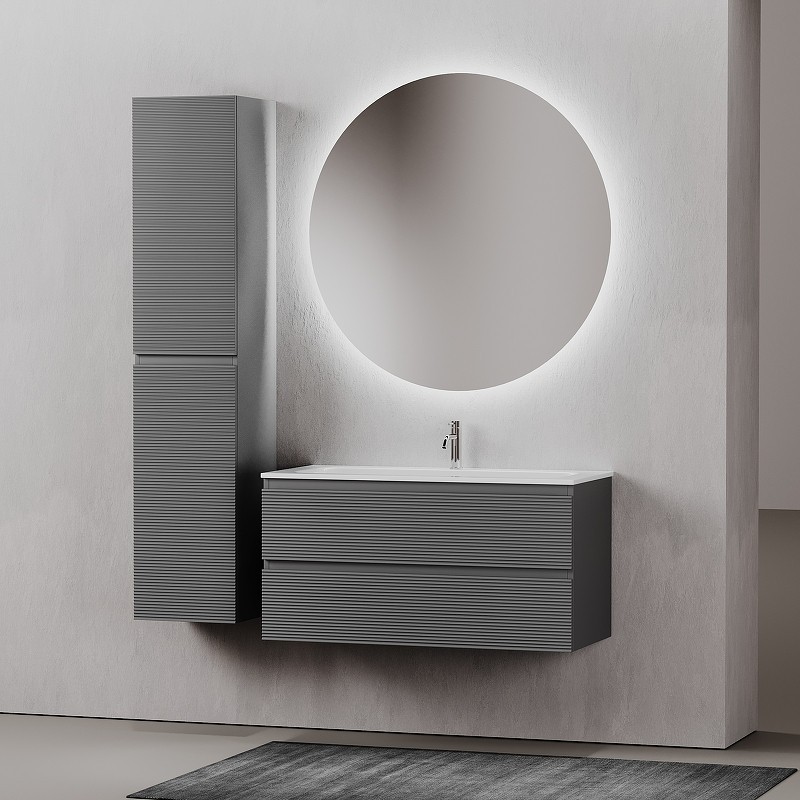Тумба под раковину Sancos Folk 100 FL100GS подвесная Grey soft