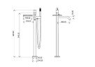 Смеситель для ванны Boheme Stick 129-GG.2