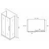 Душевой уголок Abber Schwarzer Diamant 120x75 AG30120MH-S75M-S75M профиль Хром стекло матовое