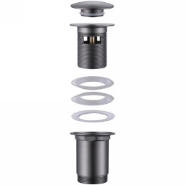 донный клапан Abber AF0010NG click-clack Никель