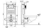 Комплект унитаза с инсталляцией Abber Rechteck AC1220TC-AC0105-AC0121 цвет Белый с сиденьем Микролифт