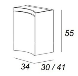 Подвесной шкаф Cezares Vague 34 L 44228
