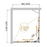 Душевой уголок Cezares Molveno 120x100 MOLVENO-AH-21-100+20-C-BORO-IV