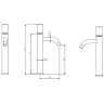 Смеситель для раковины Boheme Stick 122-CR-MR-W