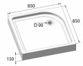 Акриловый поддон для душа BelBagno Tray 85х85 TRAY-BB-A-85-15-W