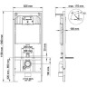 Комплект унитаза Ceramicanova Vogue CN4008T с инсталляцией Berges Novum D5 040235 с сиденьем Микролифт и Черной матовой клавишей смыва