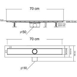 душевой лоток Vincea Optima 70 SAY.601.70.B.M.S.PITI