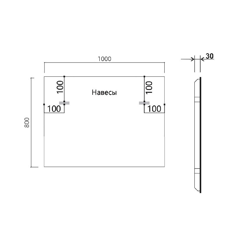 Зеркало Vincea 100 VLM-3VN100 с подсветкой