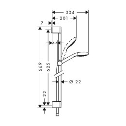 Душевой гарнитур Hansgrohe Croma Select E 26582400