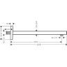 Кронштейн для верхнего душа Hansgrohe Square 27694670 черный матовый