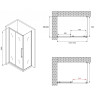 Душевой уголок Abber Schwarzer Diamant 150x60 AG30150MH-S60M профиль Хром стекло матовое