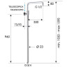 Душевая штанга Remer 330A7DCESDEVNO