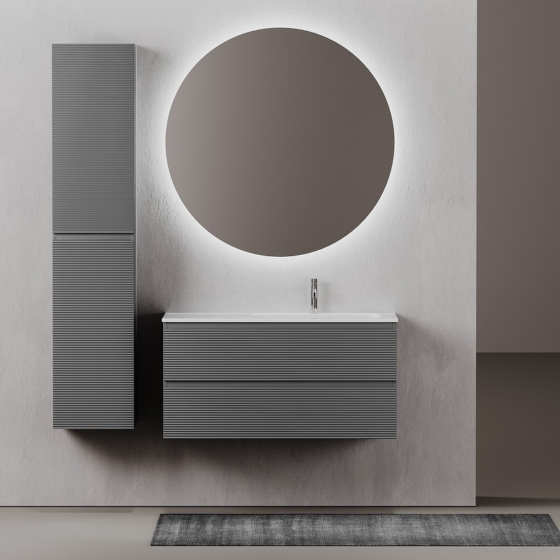 Тумба под раковину Sancos Folk 100 R FL100RGS подвесная Grey soft