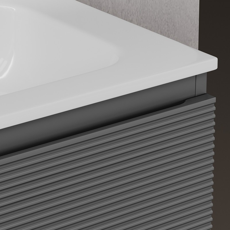 Тумба под раковину Sancos Folk 100 R FL100RGS подвесная Grey soft