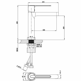 Смеситель для раковины Vincea Rondo VBF-1R1GM