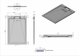 Душевой поддон из искусственного камня Vincea 120x80 VST-4SRL8012A