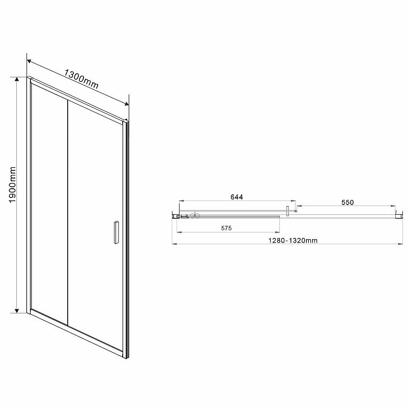 Душевая дверь Vincea Garda 130 VDS-1G130CLGM