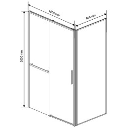Душевой уголок Vincea Slim Soft 150x80 VSR-1SS8015CLGM