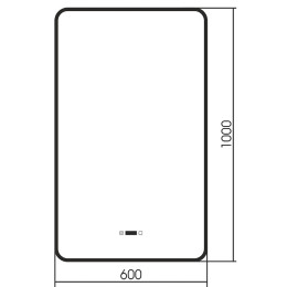 Зеркало Abber See 60 AG6114SWHB с подсветкой