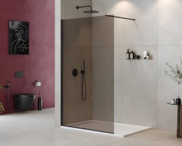 Душевая перегородка Cezares Liberta 120 LIBERTA-L-1-120-120-BR-NERO