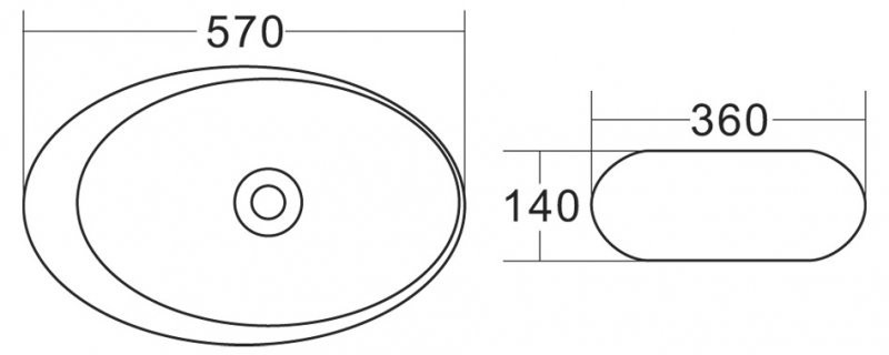 Раковина-чаша BelBagno 57 BB1396