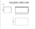 Тумба Boheme Armadi Art Vallessi UNO-S 80 897-080-W подвесная