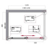 Душевой уголок BelBagno Uno 120х90 UNO-195-AH-1-120/90-P-Cr
